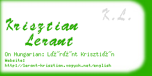 krisztian lerant business card